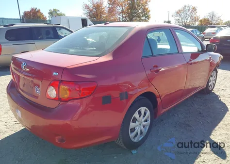2009 Toyota Corolla Le из США, поврежденный, VIN 2T1BU40E39C112603